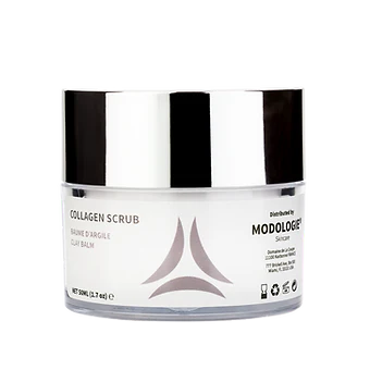 Pot de Modologie Collagen Scrub 50ml, gommage visage anti-âge et exfoliant lissant au collagène - Spa Mozaik Bordeaux