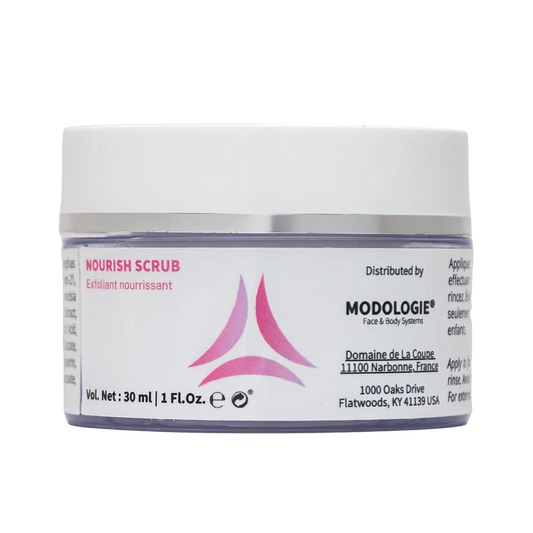 Pot de Modologie Nourish Scrub 50ml, gommage nourrissant et exfoliant doux pour le visage - Spa Mozaik Bordeaux