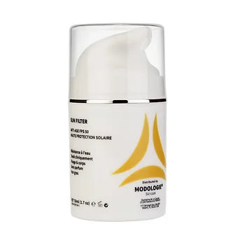 Tube de Modologie Sun Filter 50ml, soin de protection solaire visage haute performance et anti-âge - Spa Mozaik Bordeaux